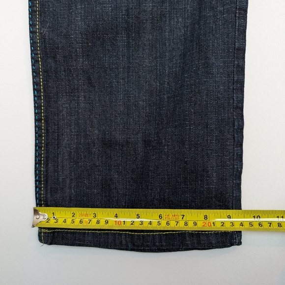 Y2K Red Ape Denim Company Contrast Stitch Patch Detail Embroidered Jeans 34x32 - Picture 6 of 16